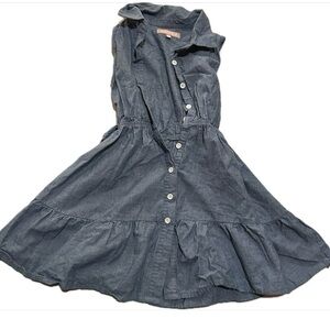 BCBG Stylish Blue Denim Dress Girls Size 7 EUC